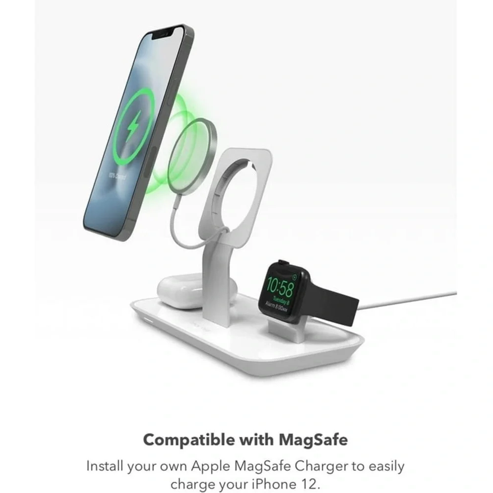 3-in-1‎ wireless stand for MagSafe Charger Used